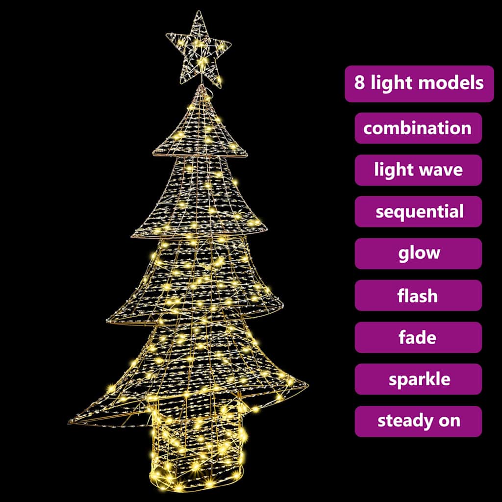 Juletre med 160 LED Varmhvit 151 cm PET