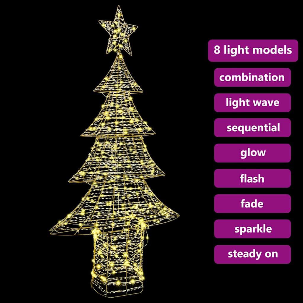 Juletre med 240 LED Varmhvit 181 cm PET