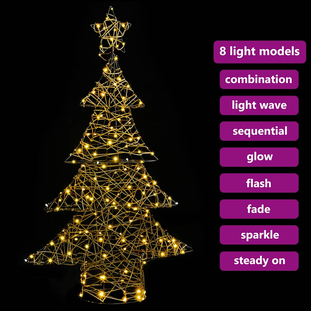 Juletre med 120 LED Varmhvit 150 cm Rotting