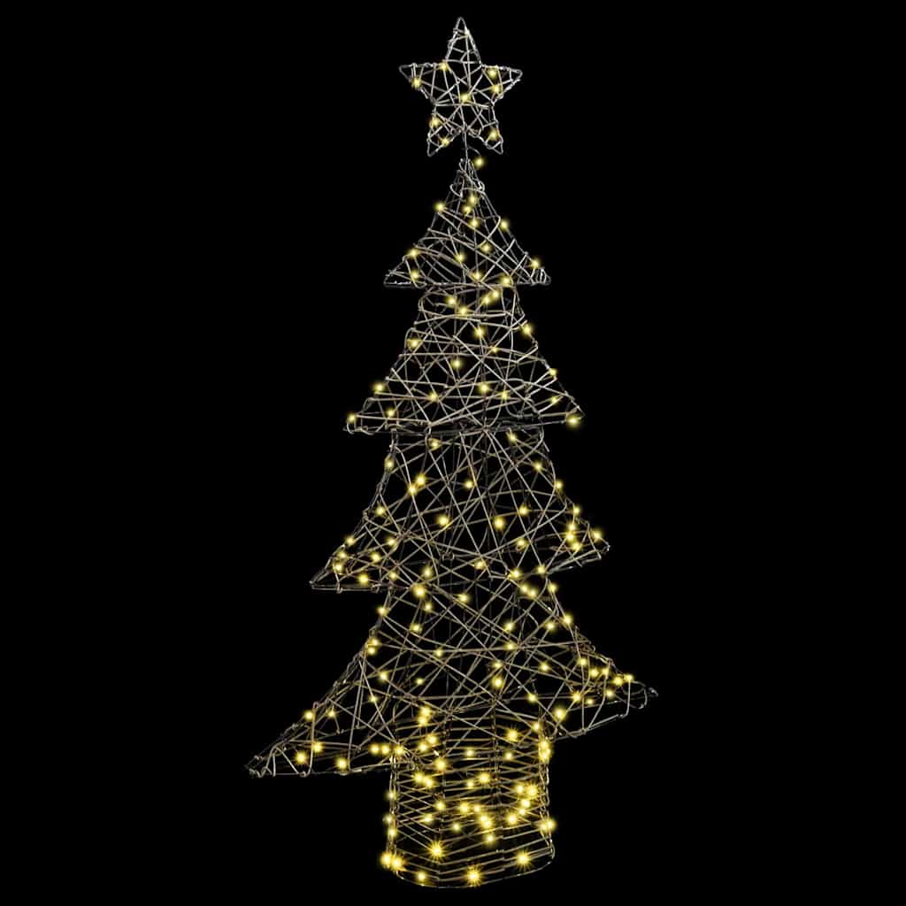 Juletre med 160 LED Varmhvit 150 cm Rotting