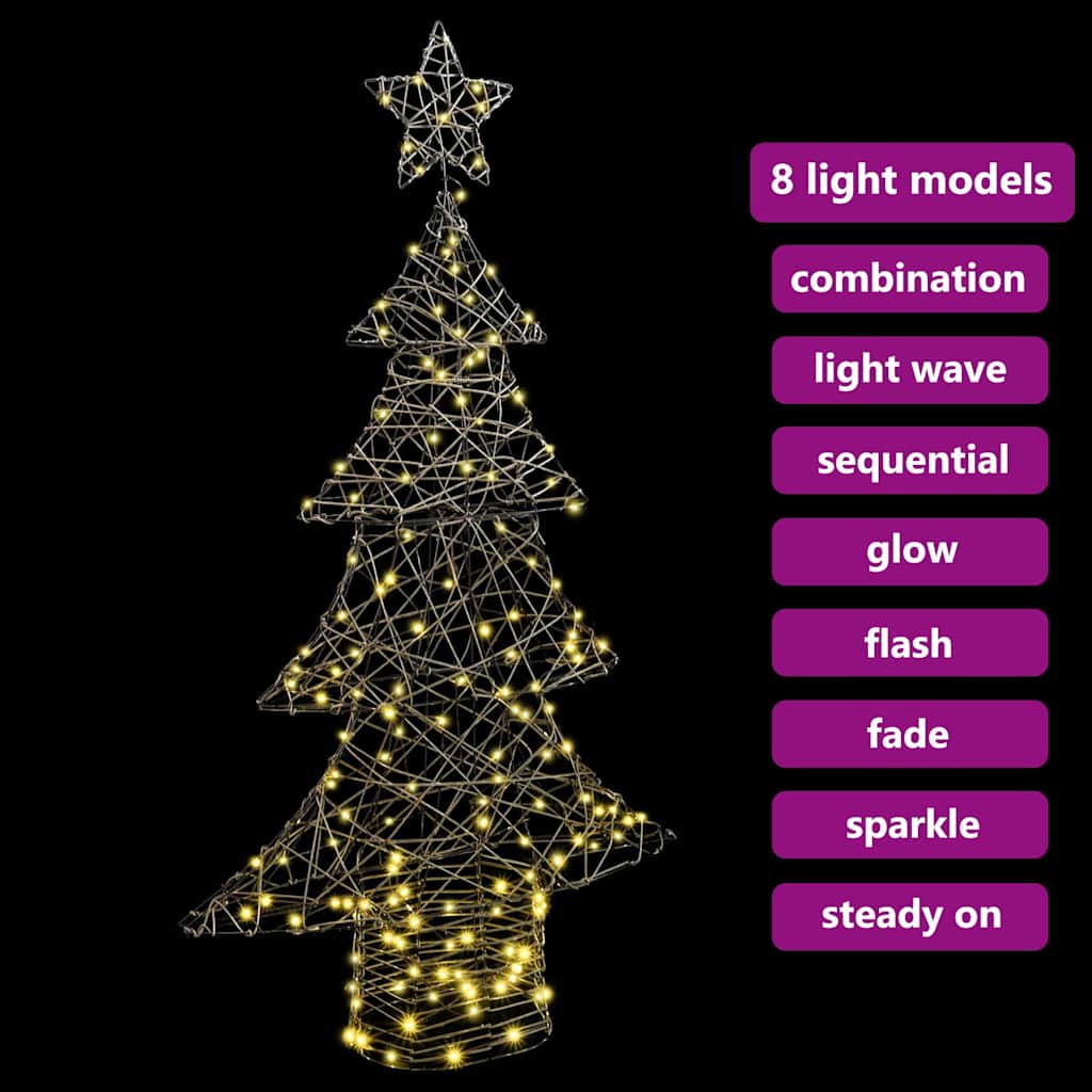 Juletre med 160 LED Varmhvit 150 cm Rotting