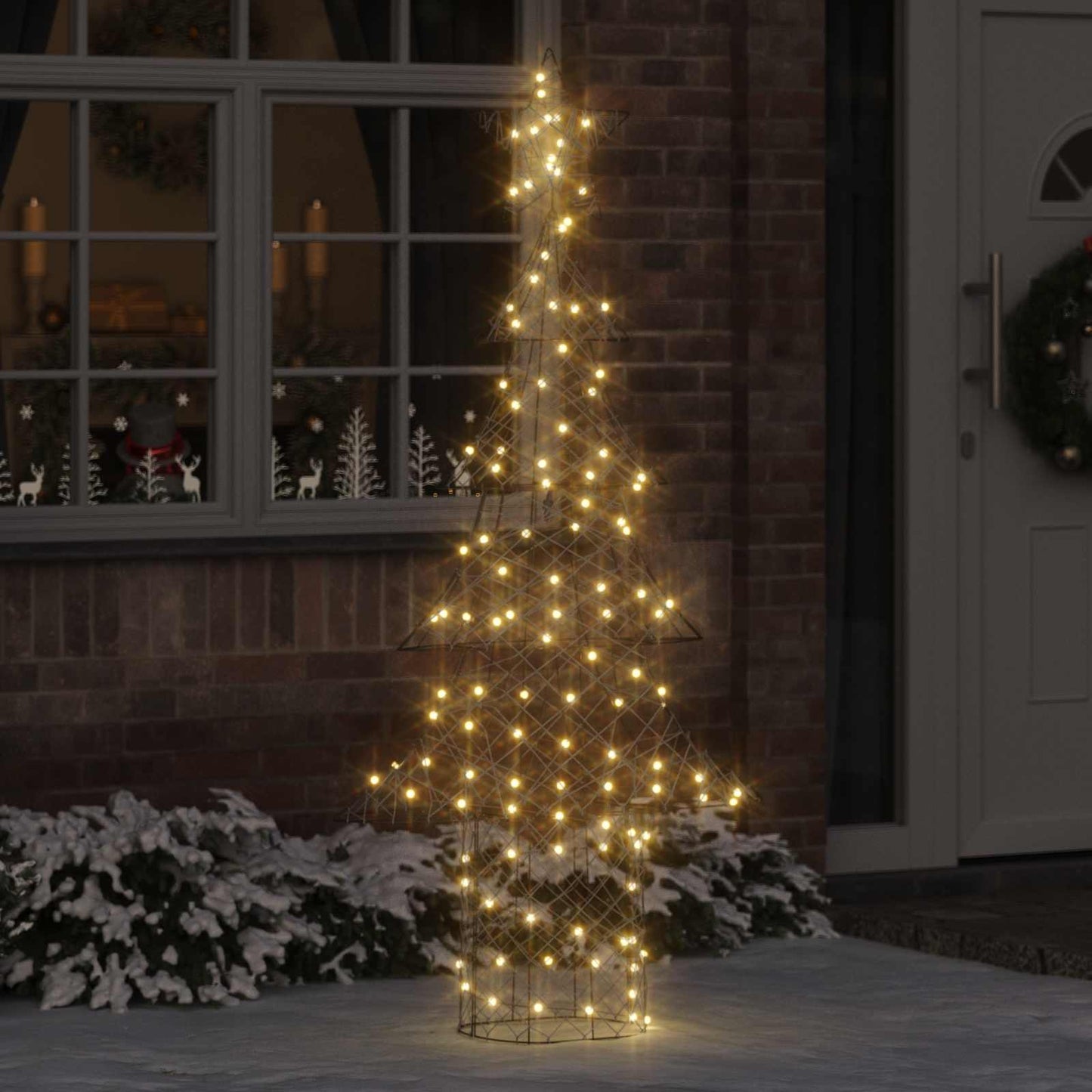 Juletre med 240 LED Varmhvit 180 cm Rotting