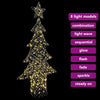 Juletre med 240 LED Varmhvit 180 cm Rotting
