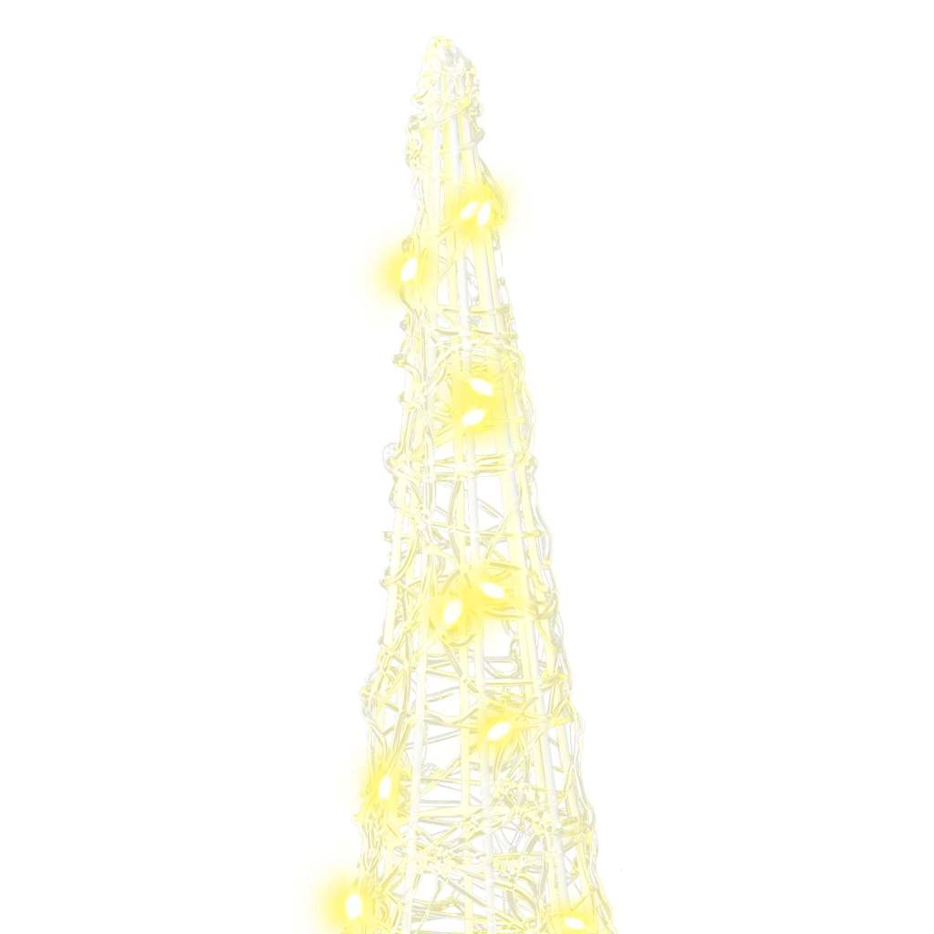 Juletre med 90 LED 3 pcs Varmhvit 20 x 20 x 80 cm Akryl