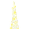 Juletre med 90 LED 3 pcs Varmhvit 20 x 20 x 80 cm Akryl