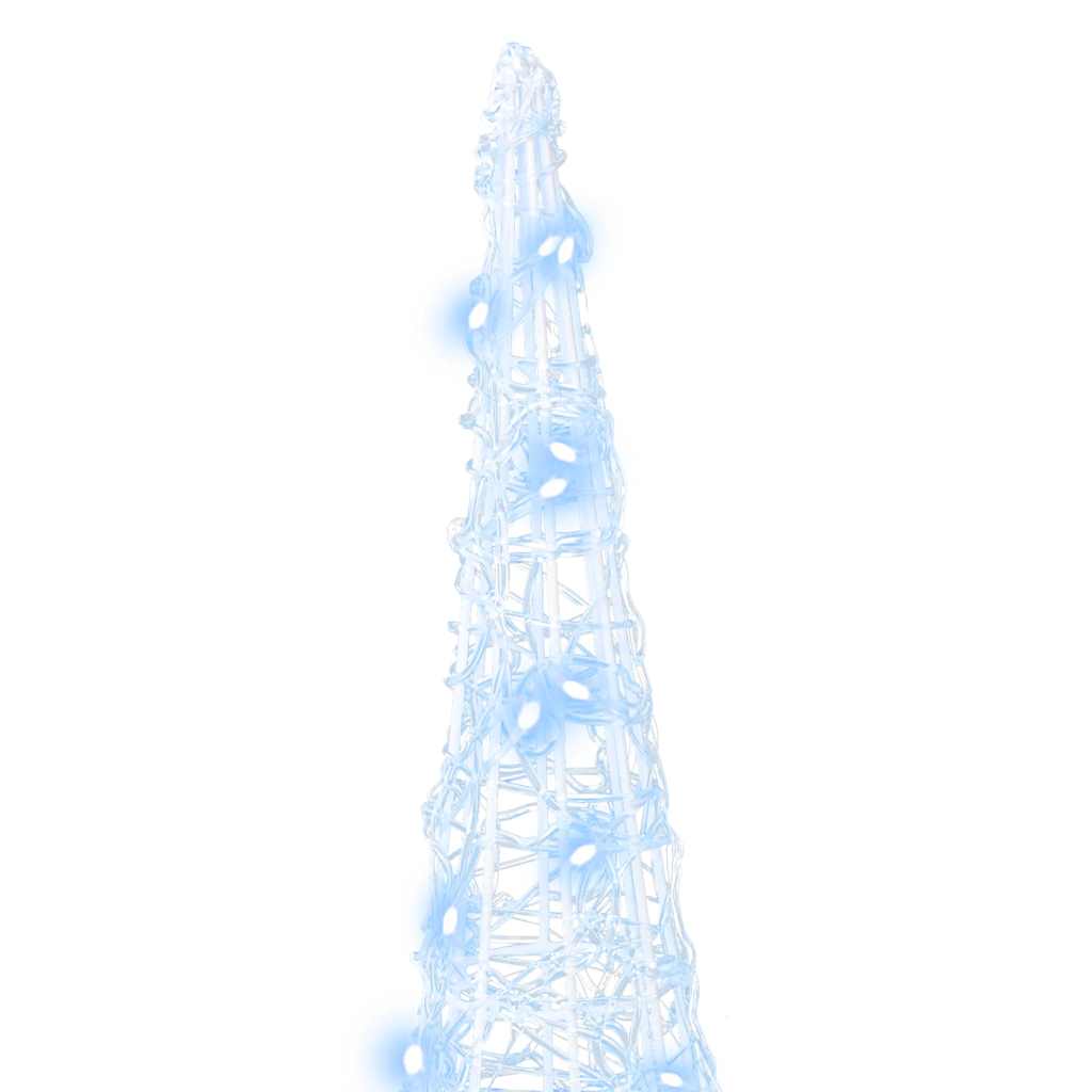 Juletre med 90 LED 3 pcs Kaldhvit 20 x 20 x 80 cm Akryl