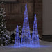 Juletre med 90 LED 3 pcs Blå 20 x 20 x 80 cm Akryl