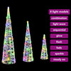 Juletre med 90 LED 3 pcs Flerfarget 20 x 20 x 80 cm Akryl