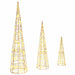 Juletre med 90 LED 3 pcs Varmhvit 20 x 20 x 80 cm PET