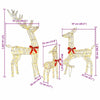 Reinsdyrfamilie 3 pcs Varmhvit 67 x 26 x 127 cm PET