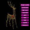 3D reinsdyr Varmhvit 180 cm Rotting