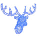 Rudolf hode med 140 LED Blå 68 x 36,5 x 62,5 cm Akryl