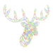 Rudolf hode med 140 LED fargerik 68 x 36,5 x 62,5 cm Akryl