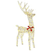 Reinsdyr Trekke Slede Varmhvit 70 x 26 x 128,5 cm PET