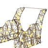 Reinsdyr Trekke Slede Varmhvit 52.5 x 28 x 32.5 cm Rotting