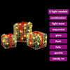 Gaveeske med 60 LED 3 pcs Varmhvit 20 x 20 x 20 cm Akryl