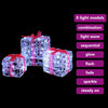 Gaveeske med 60 LED 3 pcs Kaldhvit 20 x 20 x 20 cm Akryl