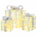Gaveeske med 60 LED 3 pcs Varmhvit 20 x 20 x 20 cm PET