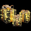 Gaveeske med 60 LED 3 pcs Varmhvit 20 x 20 x 20 cm PET