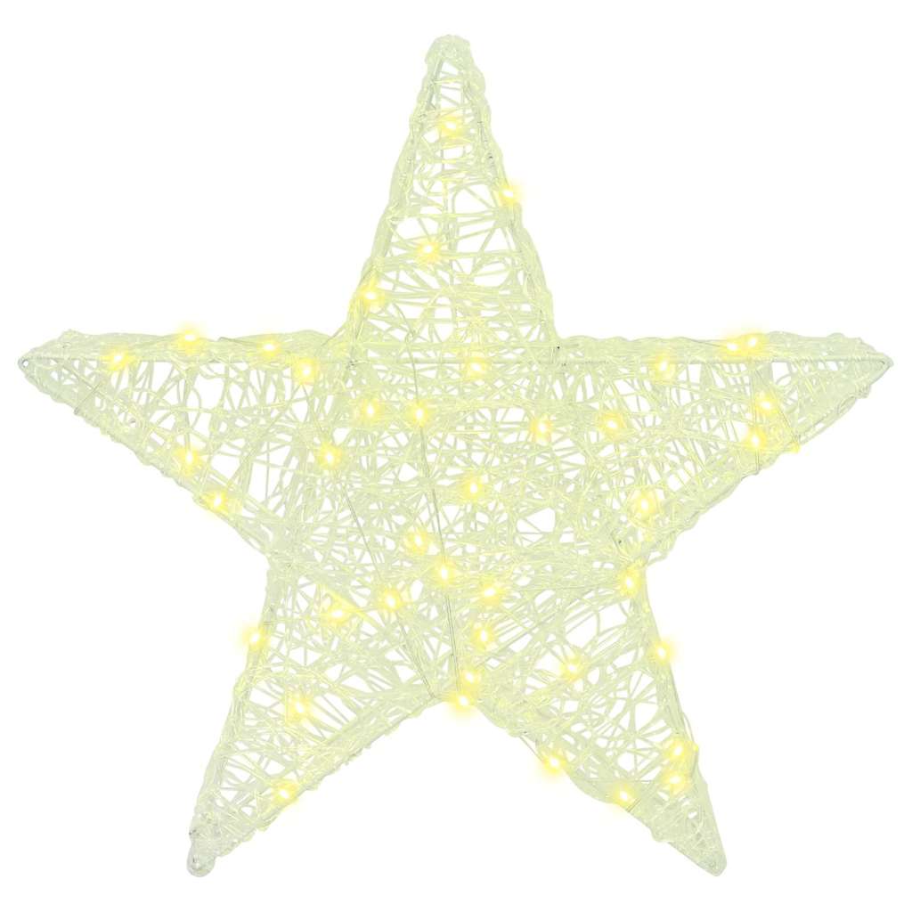 3D Stjerne med 50 LED Varmhvit 55 x 53,5 x 10 cm Akryl