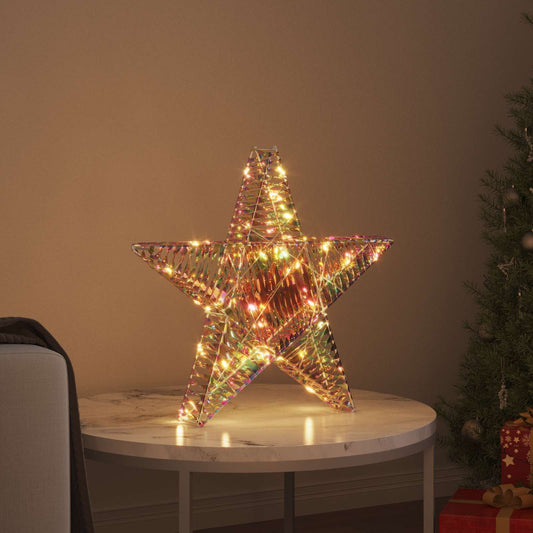 3D Stjerne med 50 LED Varmhvit 55 x 52.5 x 9 cm PET