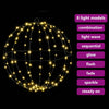 Kule med 192 LED 2 pcs Varmhvit 40 cm Metall