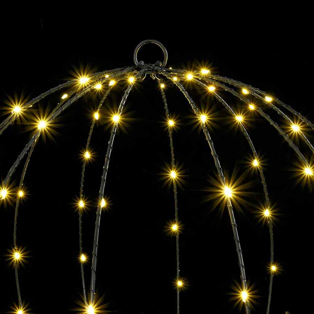 Kule med 384 LED 2 pcs Varmhvit 60 cm Metall