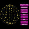 Kule med 384 LED 2 pcs Varmhvit 60 cm Metall