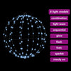 Kule med 192 LED 2 pcs Kaldhvit 40 cm Metall