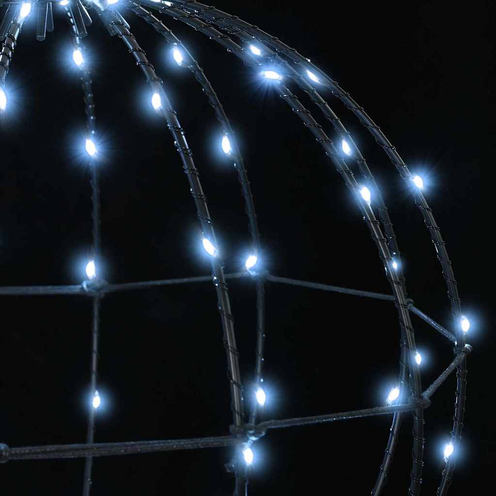 Kule med 320 LED 2 pcs Kaldhvit 50 cm Metall