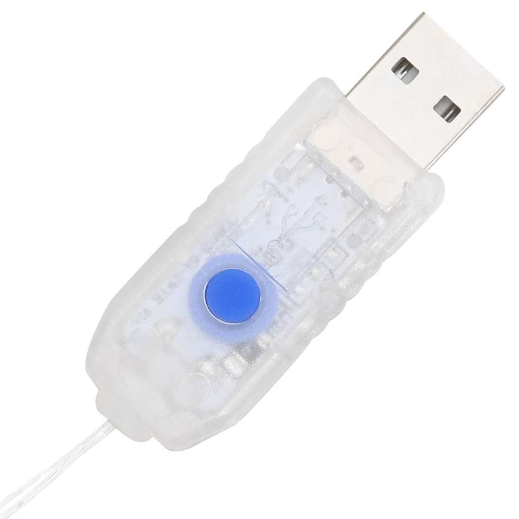 Krans med LED -stripelys Varmhvit 120 cm Akryl