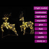 LED Reinsdyr med 40 LED 2 pcs Varmhvit PET