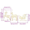 LED Reinsdyr med 60 LED 3 pcs Varmhvit PET