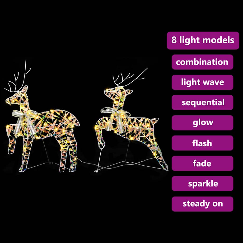 LED Reinsdyr med 40 LED 2 pcs Varmhvit PET