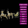LED Reinsdyr med 60 LED 3 pcs Varmhvit PET