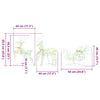 LED Reinsdyr med 60 LED 3 pcs Varmhvit PET