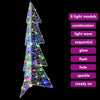 Juletre med 100 LED Flerfarget 120 cm Akryl