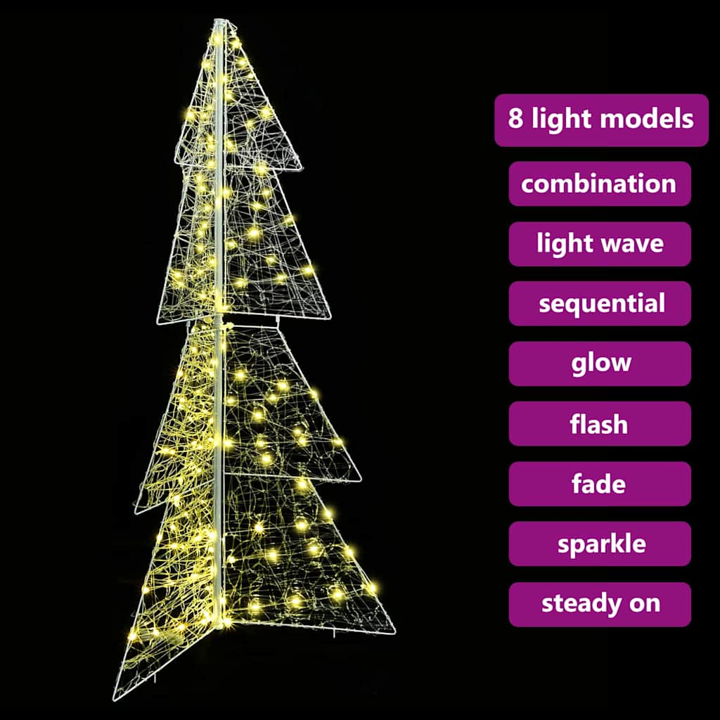 Juletre med 160 LED Varmhvit 150 cm Akryl