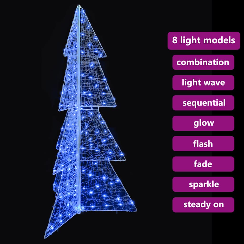 Juletre med 160 LED Blå 150 cm Akryl