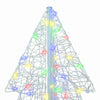 Juletre med 160 LED Flerfarget 150 cm Akryl