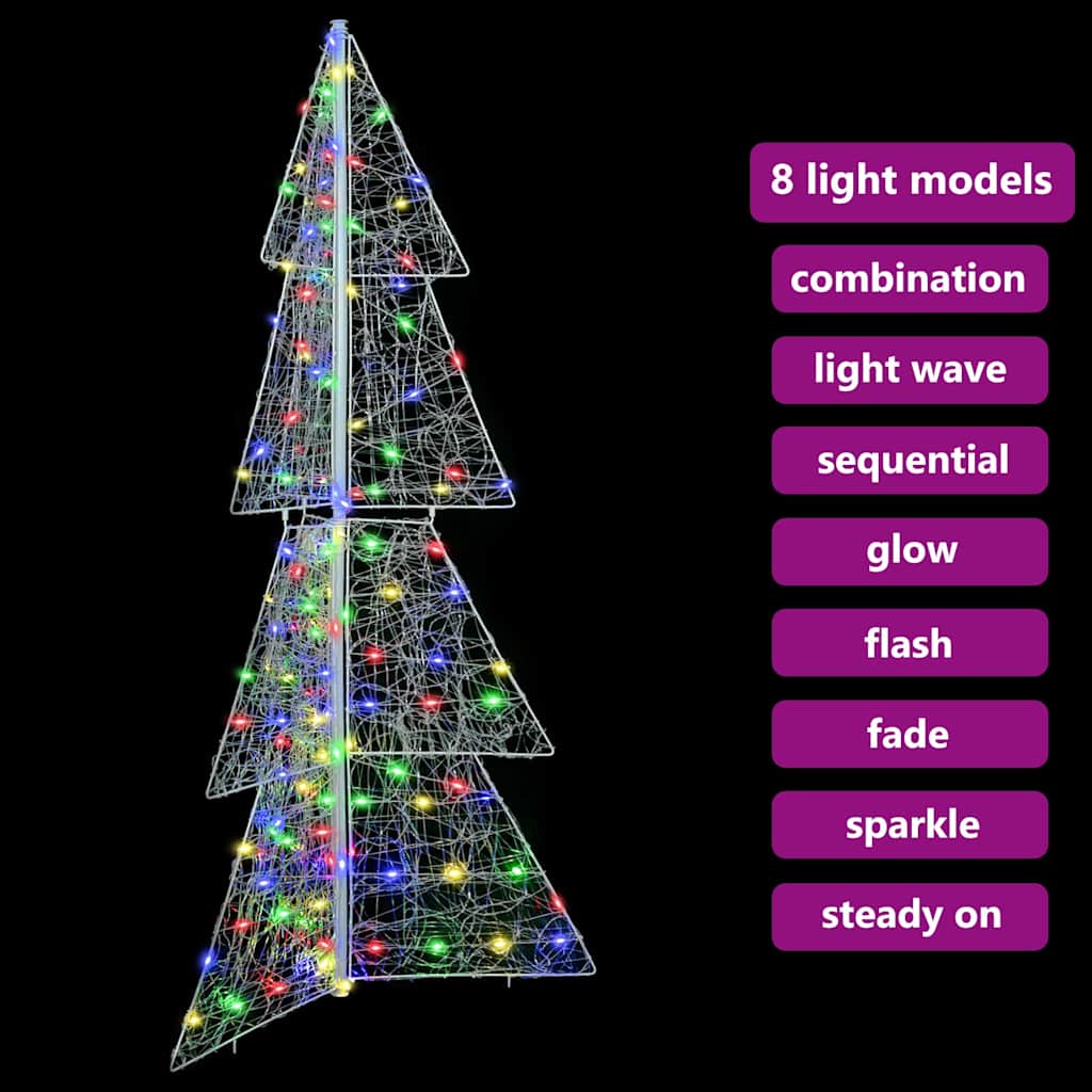 Juletre med 160 LED Flerfarget 150 cm Akryl