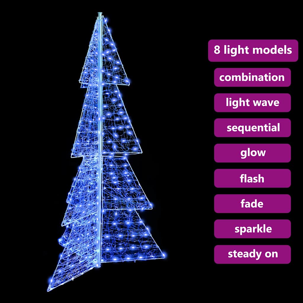Juletre med 240 LED Blå 180 cm Akryl