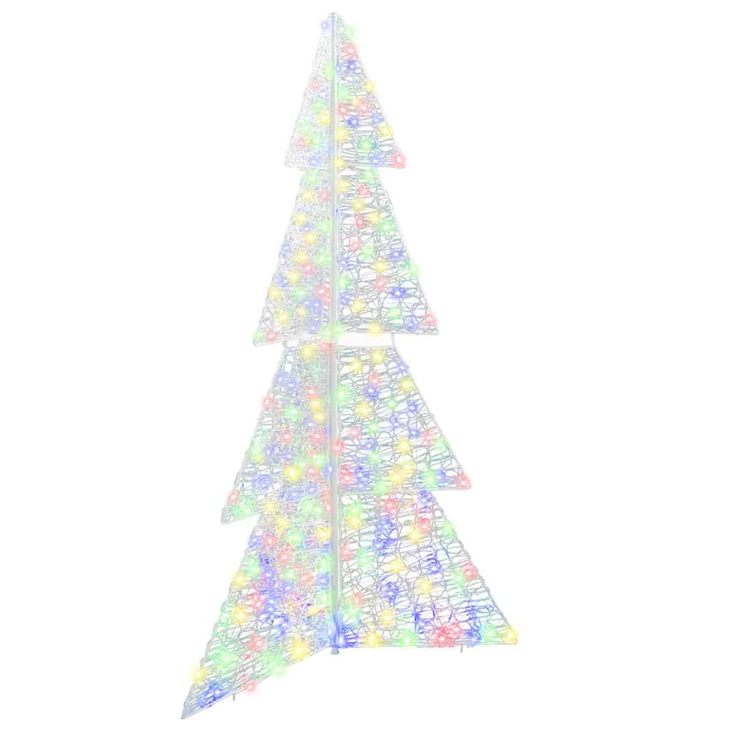 Juletre med 240 LED Flerfarget 180 cm Akryl