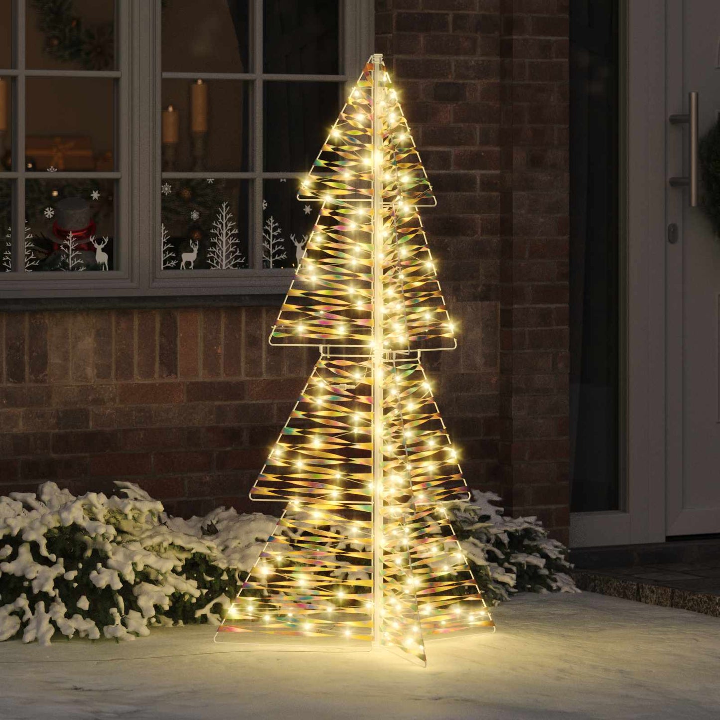Juletre med 160 LED Varmhvit 150 cm PET