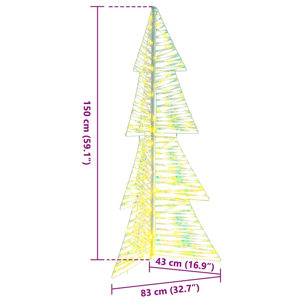 Juletre med 160 LED Varmhvit 150 cm PET
