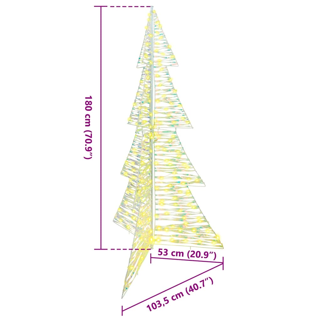 Juletre med 240 LED Varmhvit 180 cm PET