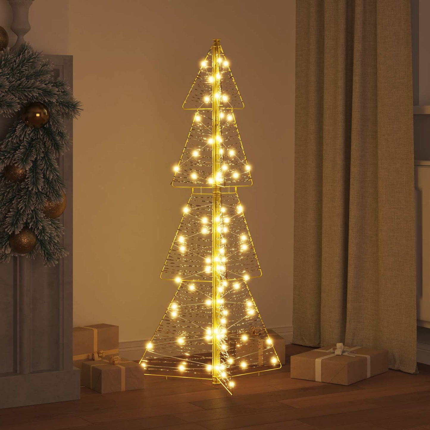 Juletre med 100 LED Varmhvit 120 cm PET