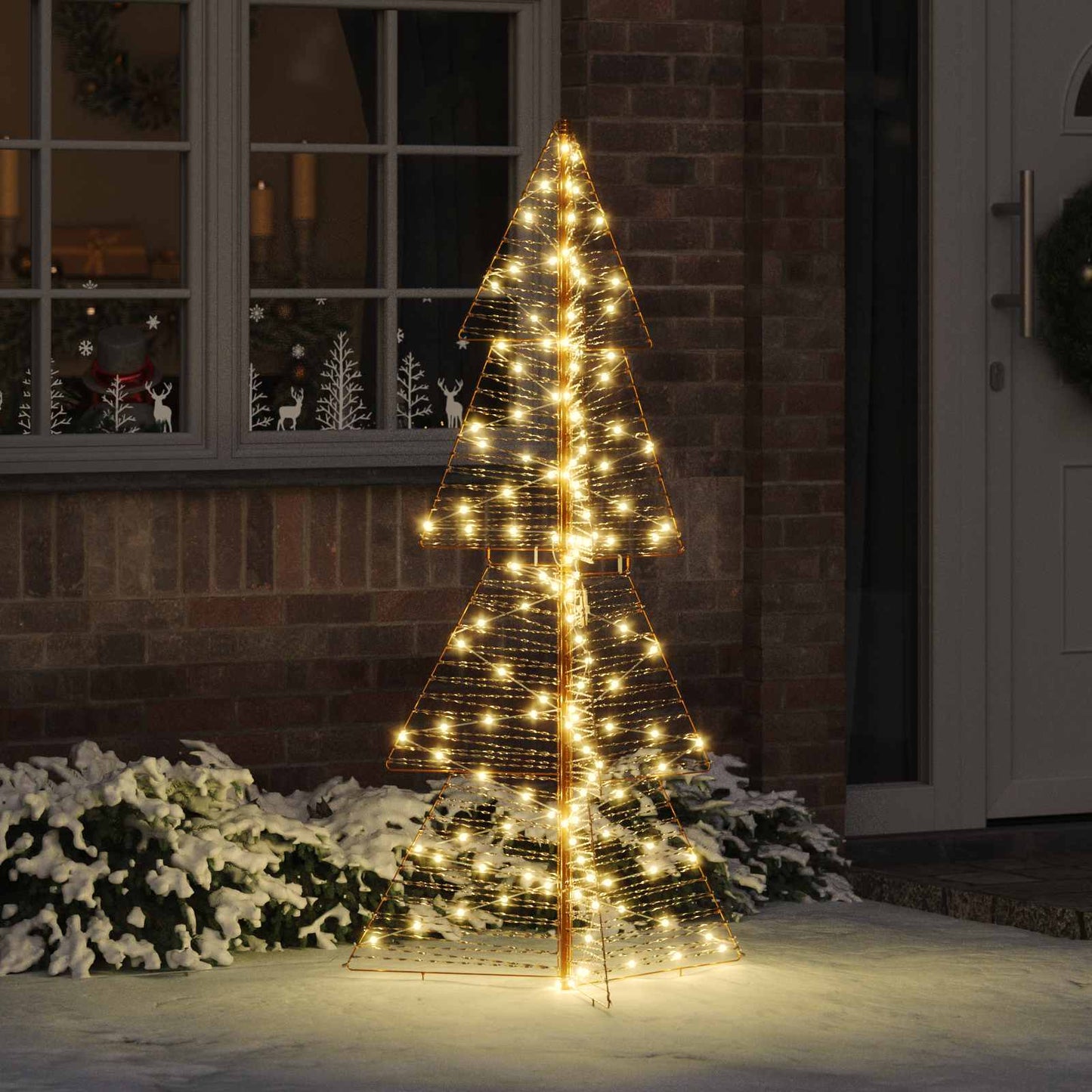 Juletre med 160 LED Varmhvit 150 cm PET