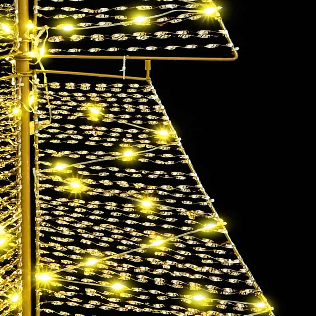 Juletre med 240 LED Varmhvit 180 cm PET