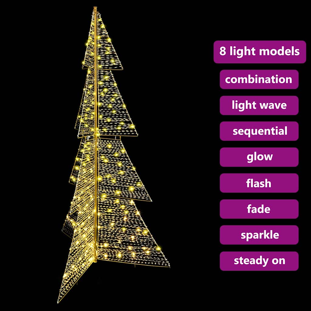 Juletre med 240 LED Varmhvit 180 cm PET